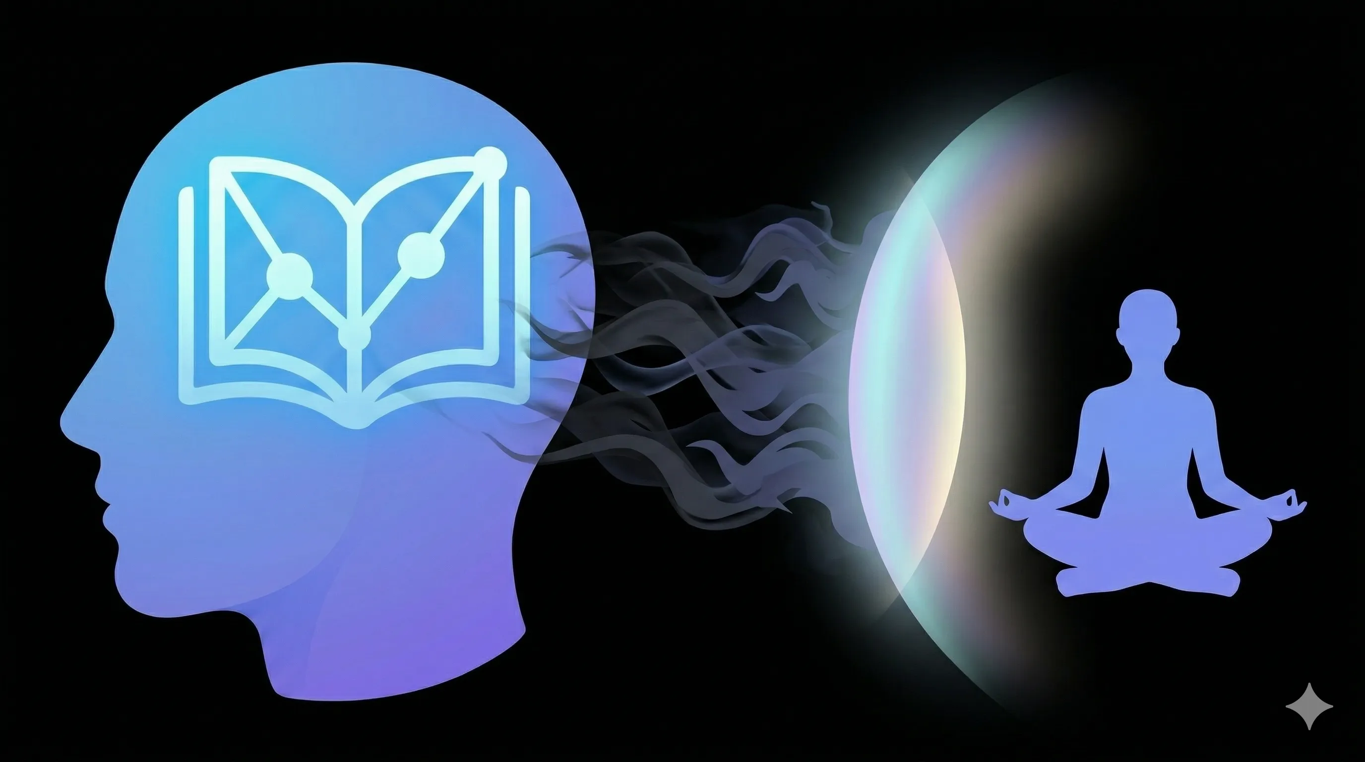 Силуэт головы с нейросетью — стресс поглощается щитом